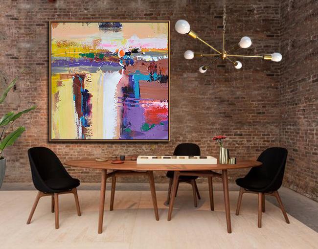 Palette Knife Contemporary Art #L6A - Click Image to Close